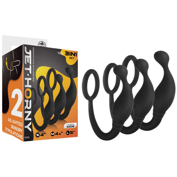 Prostate Plug Set – Hygienic Silicone 3-Piece Small, Medium, and Large Plugs Default Title > Anal Range > Prostate Plugs