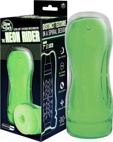 The Neon Rider Masturbator – Glow in the Dark Soft Flexible Masturbator 7 Inch > Sex Toys For Men > Masturbators Cup