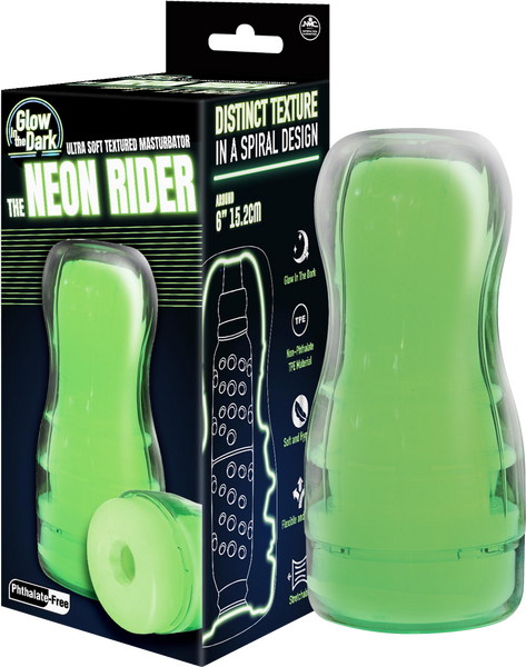 Neon Rider – Glow in the Dark Flexible 6 Inch Masturbator > Sex Toys For Men > Masturbators > Manual
