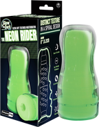 Neon Rider – Glow in the Dark Flexible 6 Inch Masturbator Green > Sex Toys For Men > Masturbators > Manual