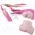 Silicone Life-Like Masturbator – Hygienic Flexible 5.5 Inch Dual Tunnel Masturbator One Size > Sex Toys For Men > Assbators