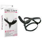 Ultra Lover Double Dong Penetrix with Harness – Ergonomic Silicone Dildo Set Black > Dildos > Strap On Dildos