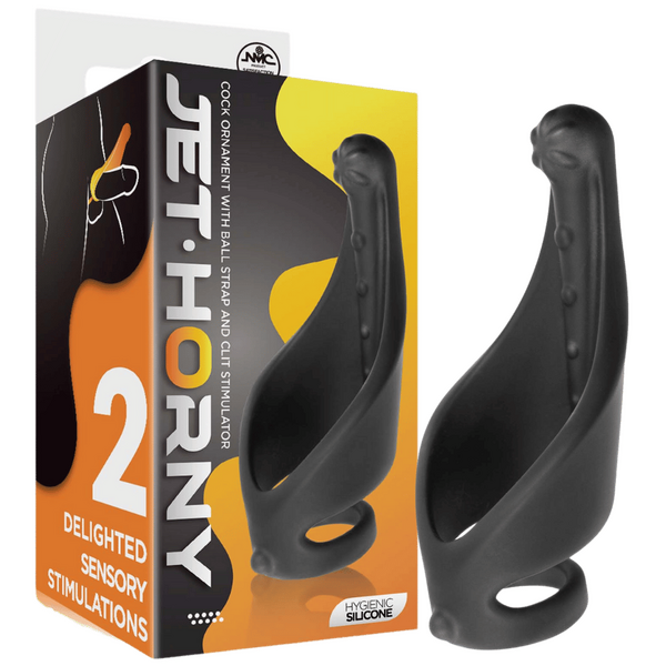 Cock Ring with Ball Strap and Clit Stimulator – Strap-On Cock Ring One Size > Sex Toys > Couples Toys