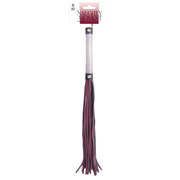 Flogger Diamond Covered Handle 44.5cm – Leather Flogger Red > Bondage Gear > Whips & Floggers