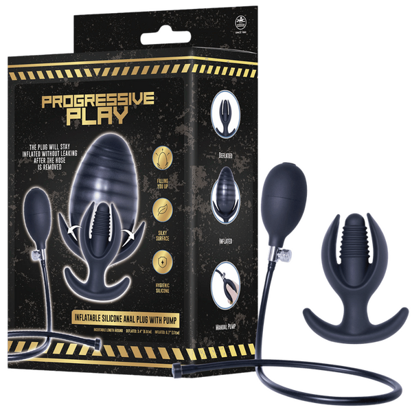 Inflatable Silicone Anal Plug With Removable Magnetic Hose Default Title > Anal Range > Tunnel and Stretchers