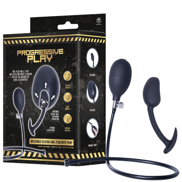 Silicone Inflatable Anal Plug With Removable Hose 14-22 Cm Default Title > Anal Range > Butt Plugs