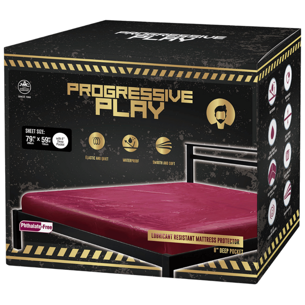 Red Waterproof Lubricant Resistant Mattress Protector Queen