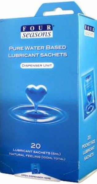 Four Seasons 20 Pack Water Based Lube Sachets (5ml) One Size > Lube > Water Based