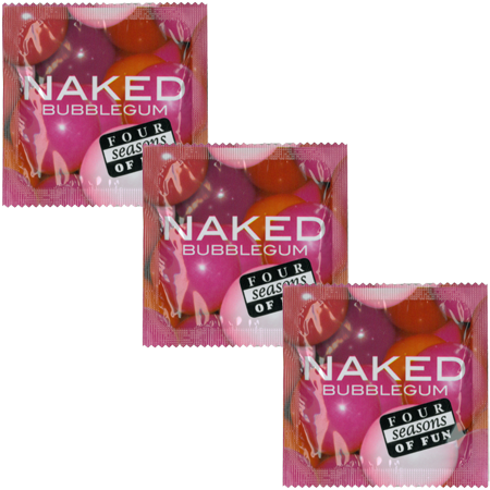 Four Seasons Naked Bubblegum Flavoured Sheer Latex Condoms Default Title > Essentials > Condoms