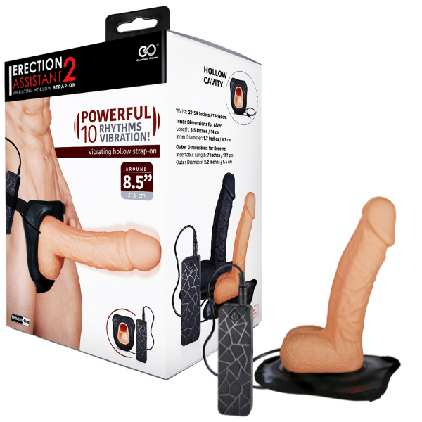 Erection Assistant 2 – 8.5 Inch Strap-On > Dildos > Hollow Strap Ons