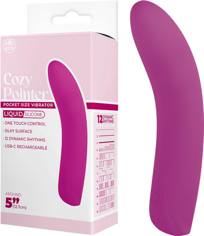 Cozy Pointer – Silicone 10 Rhythm Rechargeable 5 Inch Vibrator > Vibrators > Standard Vibrators