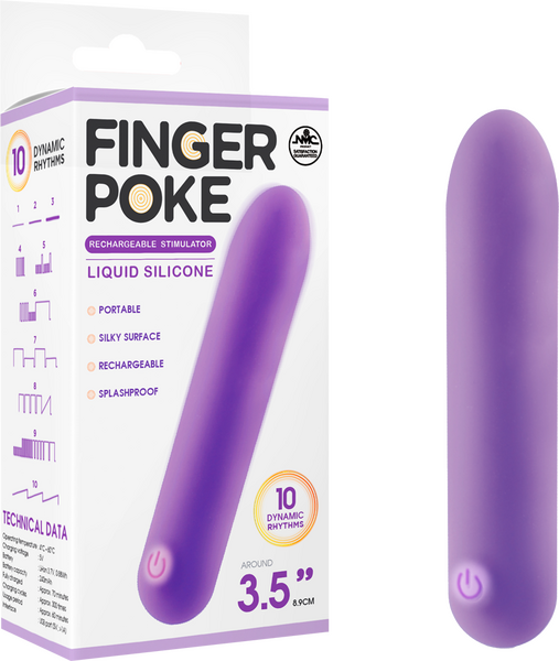 High-Quality Rechargeable 3.5 Inch Silicone Stimulator Purple > Vibrators > Finger Vibrators