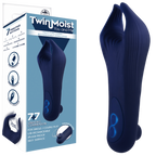 TwinMoist - Multi-Functional Rechargeable Stimulator – Splash Proof USB Rechargeable Vibrator Blue > Sex Toys > Couples Toys