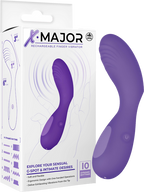 Rechargeable Finger Vibrator – Soft Flexible One-Handed Operation Purple > Vibrators > Finger Vibrators