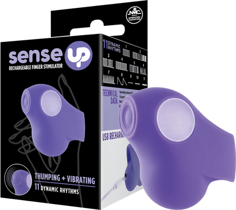 Rechargeable Finger Stimulator (Purple) – 11 Rhythm Thumping and Vibrating Finger Vibrator Purple > Vibrators > Finger Vibrators