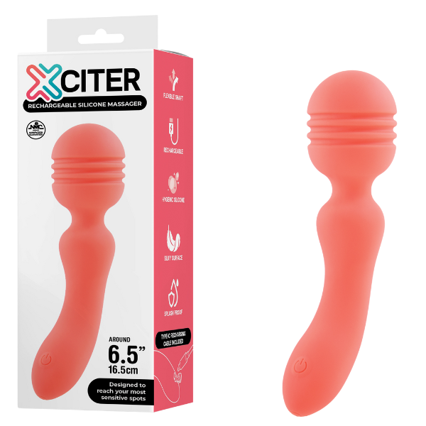 Exciter Rechargeable Silicone Massager – Rechargeable Silicone Massager Pink > Sex Toys > Mini Massagers