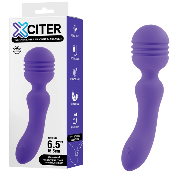 Exciter Rechargeable Silicone Massager – Rechargeable Silicone Massager Purple > Sex Toys > Mini Massagers