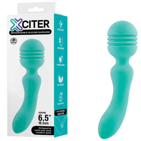 Exciter Rechargeable Silicone Massager – Rechargeable Silicone Massager Teal > Sex Toys > Mini Massagers