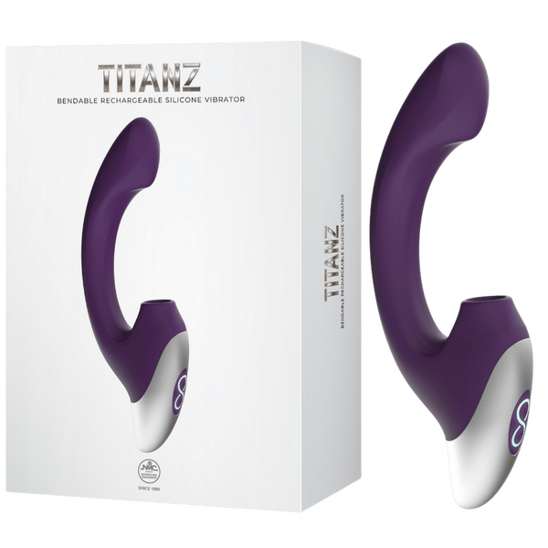 Thumping Rechargeable Silicone Vibrator – 13cm Insertable Length Bendable Shaft Vibrator Purple > Vibrators > G-Spot