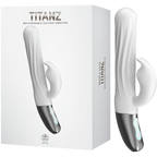 Thrusting Rabbit Rechargeable Silicone Vibrator – 13cm Insertable Length Rabbit Vibrator White > Vibrators > Ladies > Rabbit