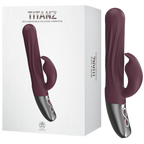 Thrusting Rabbit Rechargeable Silicone Vibrator – 13cm Insertable Length Rabbit Vibrator Rubine Red > Vibrators > Ladies > Rabbit