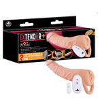 Extendor+ 9 Inch Flesh Extension Sleeve – Vibrating Penis Extender Sleeve with Wireless Remote Control > Sex Toys For Men > Penis Sleeves