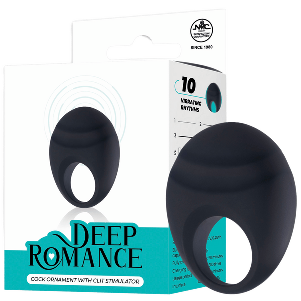 Cock Ring with Clit Stimulator – Splash-Proof Rechargeable Vibrator 3 Inch One Size > Sex Toys > Couples Toys