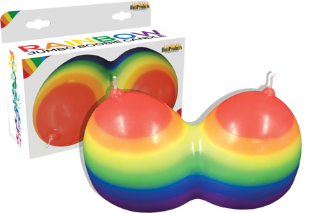 Rainbow Jumbow Boobie Candle – Decorative Candle Multi > Candles > Novelty