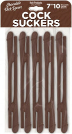 Hott Products Cock Sucker (Chocolate Brown) – 7 Inch Reusable Novelty Drink Straws Set of 10 Chocolate Colored > Novelties > Party Supplies