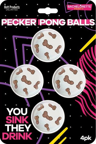 Pecker Beer Pong Balls – Novelty Shaped Game Balls for Beer Pong Accessory One Size > Novelties > Bachelor & Bachelorette Items