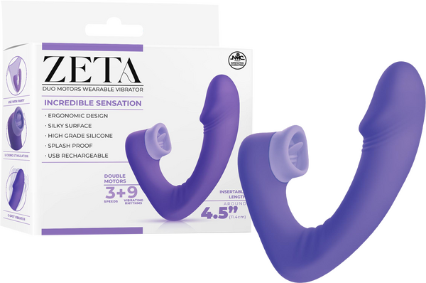 Dual Motor Wearable Vibrator – Splashproof 4.5 Inch USB Rechargeable Vibrator Purple > Sex Toys For Ladies > Panty Vibes