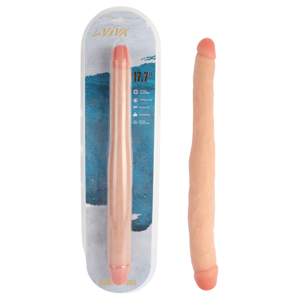 Double Trouble – Realistic Feel Dual Dildo for Anal and Vaginal Use One Size > Dildos > Double Dildos