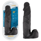 Fuckmiester 14 Inch Realistic Large Straight Dildo Black > Dildos > Oversized Toys