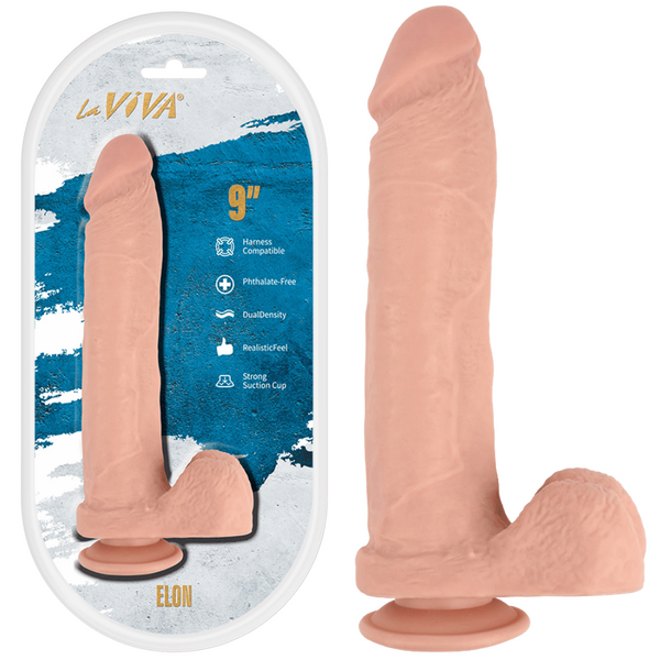 Elon 9 Inch Dildo – Realistic Pleasure Toy One Size > Dildos > Large Dildos