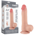 Lovetoy Sliding Easy Bend Dual Layer Skin Dildo with Suction Cup (7 to 9 Inch) > Dildos > Realistic Dildos