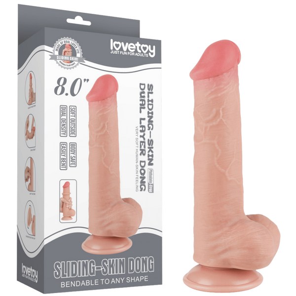 Lovetoy Sliding Skin 8 inch packaging
