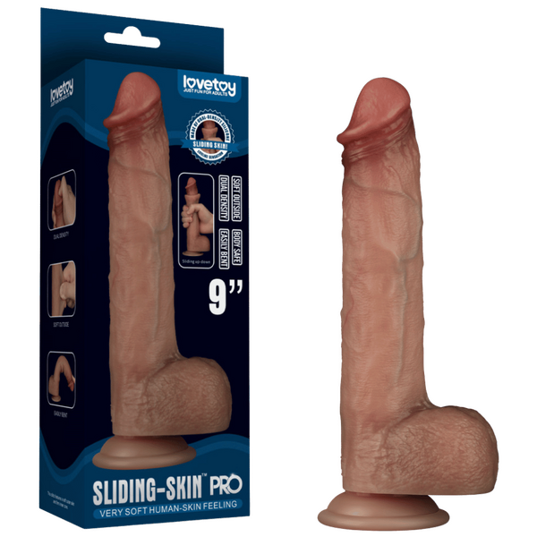 Sliding Skin Pro Series – 9 Inch Dual Layer Silicone Dildo Default Title > Dildos > Realistic Dildos