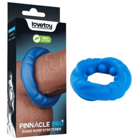 Ridge Bump Stretcher – Textured Stretching Sleeve Blue > Cock Ring > Single