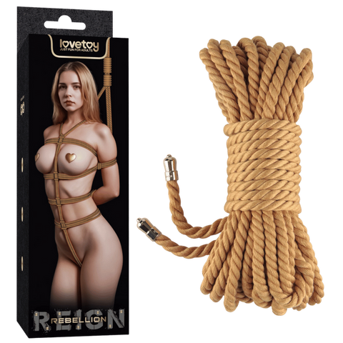 Rebellion Reign Natural Knot Bondage Rope 10 Meter Durable Cotton-Soft Rope > Bondage Gear > Rope