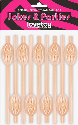 Pussy Straws 9 Pack – Flexible Straw Set > Novelties > Party Supplies