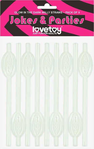 Pussy Straws – 9 Pack Straws Glow in the Dark > Novelties > Party Supplies