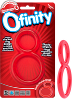 Ofinity Double Erection Ring – Stretchy Silicone Adjustable Cock Ring Red > Cock Ring > Single