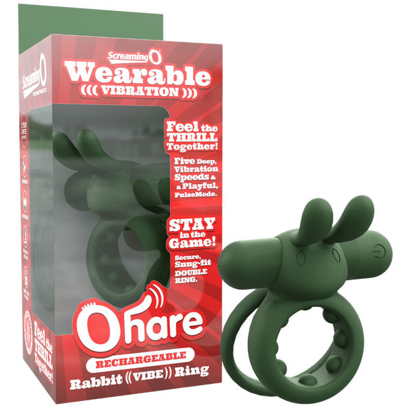 Ohare (Black | Blue | Green) – Rechargeable Silicone Rabbit Vibrating Cock Ring Green > Cock Ring > Vibrating