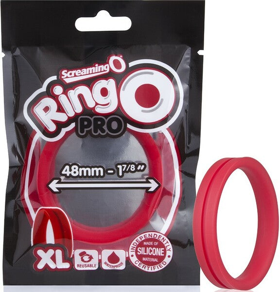 RingO Pro XL – Body-Safe Stretchy Silicone Penis Ring with Extra-Large Dimensions Red > Cock Ring > Single