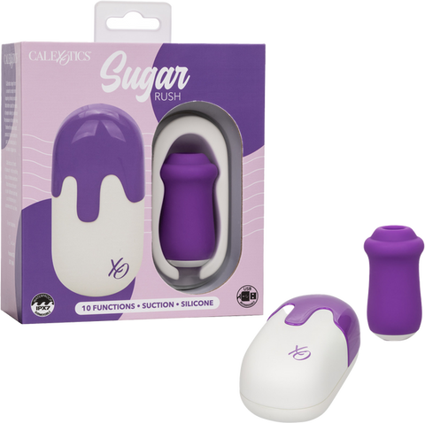 Sugar Rush – Silicone Suction Stimulator with 10 Functions and Travel Case Default Title > Vibrators > Ladies > Clitoral Vibrators and Stimulators