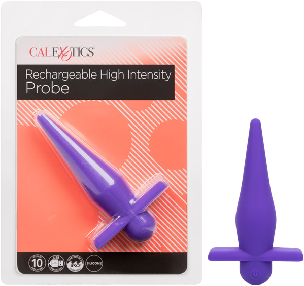 High Intensity Probe – Rechargeable Silicone Vibrator with 10 Vibration and Pulsation Functions Purple > Anal Range > Vibrating Butt Plugs
