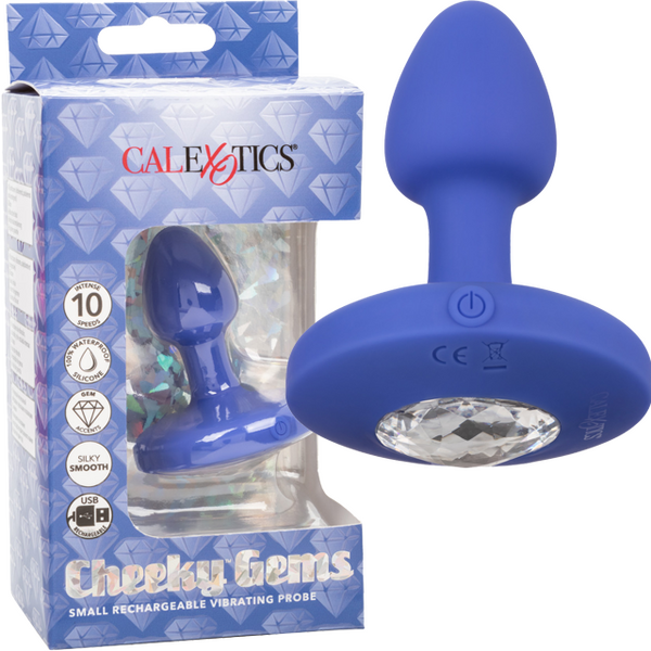 Cheeky Gems Small Rechargeable Vibrating Probe – Flexible Silicone Vibrator Purple > Anal Range > Vibrating Butt Plugs