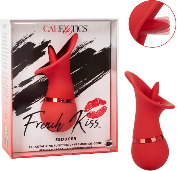 French Kiss Seducer – Compact Massager with 12 Functions Vibrator Red > Sex Toys For Ladies > Clitoral Vibrators and Stimulators