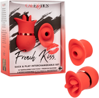 French Kiss Suck & Play Interchangeable Set – 12 Function Vibration and Suction Toy Red > Vibrators > Ladies > Clitoral Vibrators and Stimulators