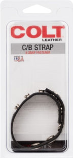 Colt Adjustable Leather Strap 5-Snap Fastener – Premium Soft Leather Strap Black > Clothes > Mens Leather